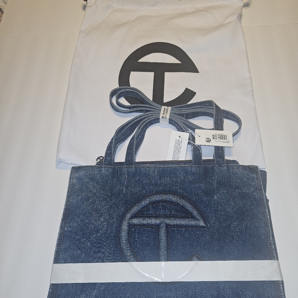 Telfar- Medium Denim Shopper - Blue - Picture 6 of 16